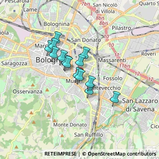 Mappa Via Giuseppe Guidicini, 40137 Bologna BO, Italia (1.28143)