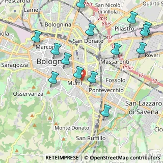 Mappa Via Giuseppe Guidicini, 40137 Bologna BO, Italia (2.455)
