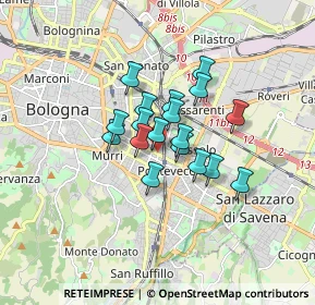 Mappa Fermi, 40139 Bologna BO, Italia (1.095)