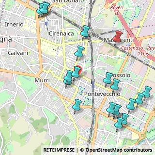 Mappa Via Achillini, 40137 Bologna BO, Italia (1.3365)