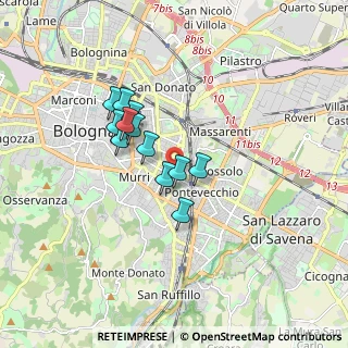 Mappa Via Achillini, 40137 Bologna BO, Italia (1.30667)