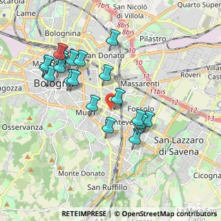 Mappa Via Achillini, 40137 Bologna BO, Italia (1.9225)