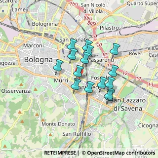 Mappa Via Achillini, 40137 Bologna BO, Italia (1.34)