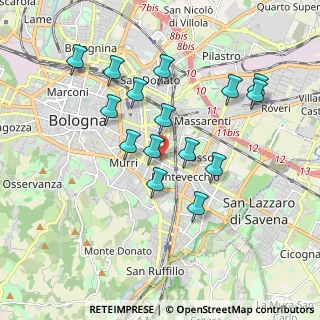 Mappa Via Achillini, 40137 Bologna BO, Italia (1.76267)
