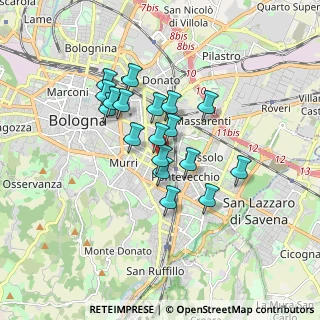 Mappa Via Achillini, 40137 Bologna BO, Italia (1.35556)