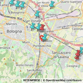 Mappa Via Marcello Oretti, 40139 Bologna BO, Italia (2.9525)