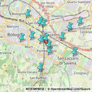 Mappa Via Marcello Oretti, 40139 Bologna BO, Italia (1.86214)