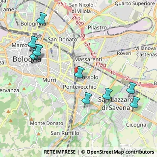 Mappa Via Marcello Oretti, 40139 Bologna BO, Italia (2.565)