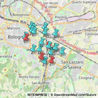 Mappa Via Marcello Oretti, 40139 Bologna BO, Italia (1.3985)