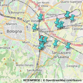 Mappa Via Marcello Oretti, 40139 Bologna BO, Italia (1.96286)