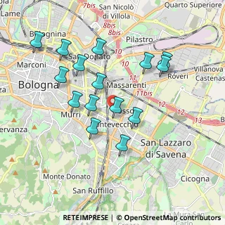 Mappa Via Marcello Oretti, 40139 Bologna BO, Italia (1.832)