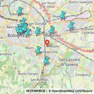 Mappa Via Marcello Oretti, 40139 Bologna BO, Italia (2.42133)