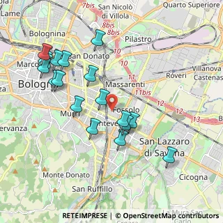 Mappa Via Marcello Oretti, 40139 Bologna BO, Italia (2.08278)