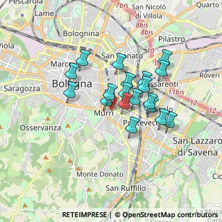 Mappa Via Savioli, 40137 Bologna BO, Italia (1.37263)