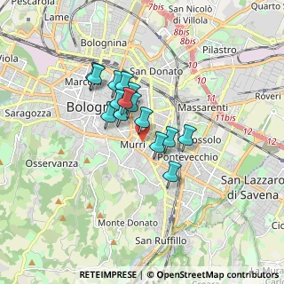 Mappa Via Savioli, 40137 Bologna BO, Italia (1.21667)