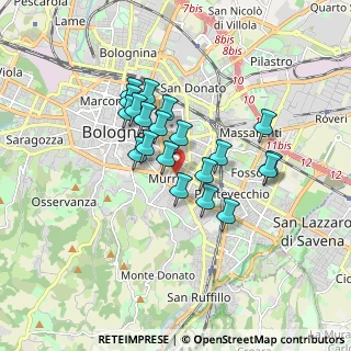 Mappa Via Savioli, 40137 Bologna BO, Italia (1.3755)
