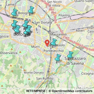 Mappa Via Carlo Sigonio, 40137 Bologna BO, Italia (2.64333)