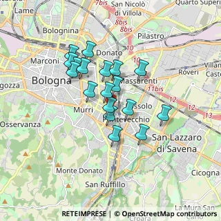 Mappa Via Carlo Sigonio, 40137 Bologna BO, Italia (1.39333)