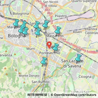 Mappa Via dello Spalto, 40139 Bologna BO, Italia (2.12636)