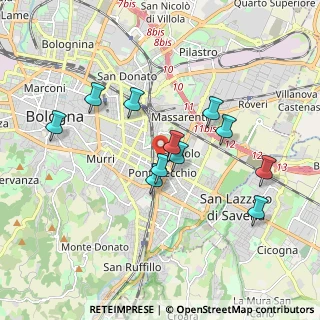 Mappa Via dello Spalto, 40139 Bologna BO, Italia (1.66636)