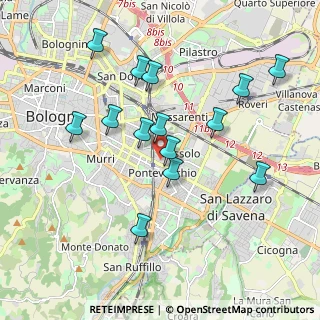 Mappa Via dello Spalto, 40139 Bologna BO, Italia (1.88357)
