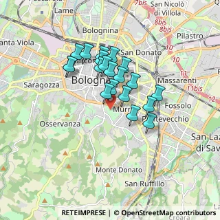 Mappa Viale Giovanni Gozzadini, 40136 Bologna BO, Italia (1.3845)