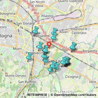 Mappa Via Due Madonne, 40139 Bologna BO, Italia (1.686)