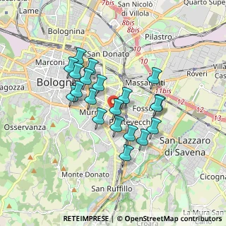 Mappa Via Giampietro Zanotti, 40137 Bologna BO, Italia (1.4485)