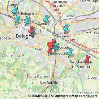 Mappa Via Giampietro Zanotti, 40137 Bologna BO, Italia (2.1375)