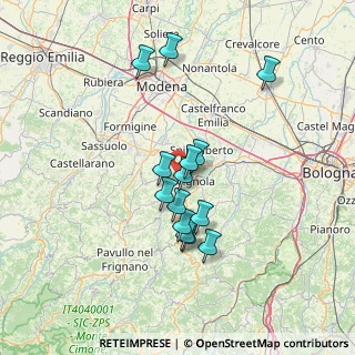 Mappa Via Monticello, 41058 Vignola MO, Italia (11.93643)