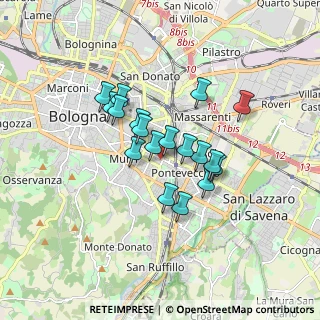 Mappa Via Pellegrino Matteucci, 40137 Bologna BO, Italia (1.30444)