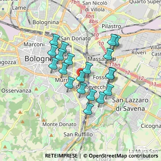 Mappa Via Pellegrino Matteucci, 40137 Bologna BO, Italia (1.4925)