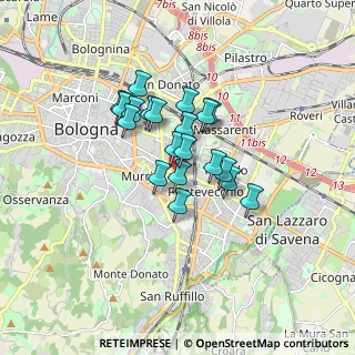 Mappa Via Pellegrino Matteucci, 40137 Bologna BO, Italia (1.222)