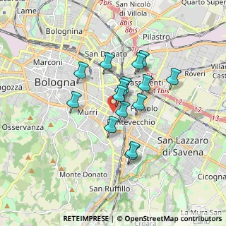 Mappa Via Pellegrino Matteucci, 40137 Bologna BO, Italia (1.33067)