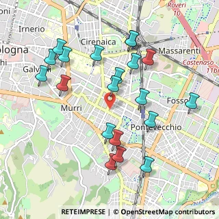 Mappa Via Giuseppe Mezzofanti, 40137 Bologna BO, Italia (1.054)