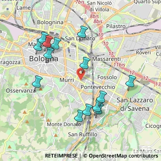 Mappa Via Giuseppe Mezzofanti, 40137 Bologna BO, Italia (2.18286)