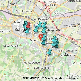 Mappa Via Giuseppe Mezzofanti, 40137 Bologna BO, Italia (1.5255)