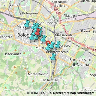 Mappa Via Giuseppe Mezzofanti, 40137 Bologna BO, Italia (1.42933)