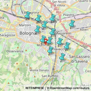 Mappa Via Gino Rocchi, 40137 Bologna BO, Italia (1.63077)