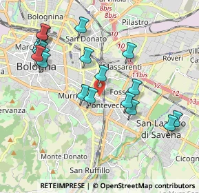 Mappa Via Protti Alfredo, 40139 Bologna BO, Italia (2.12263)