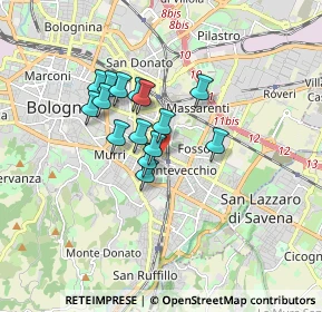 Mappa Via Protti Alfredo, 40139 Bologna BO, Italia (1.24667)