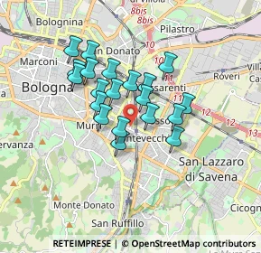 Mappa Via Protti Alfredo, 40139 Bologna BO, Italia (1.337)