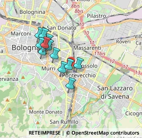 Mappa Via Protti Alfredo, 40139 Bologna BO, Italia (1.455)