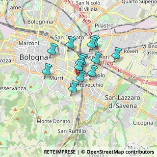 Mappa Via Protti Alfredo, 40139 Bologna BO, Italia (1.17692)