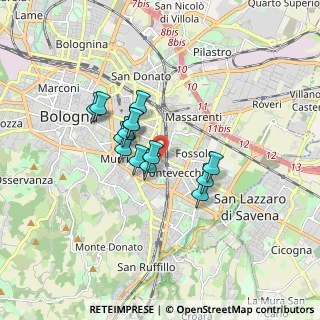 Mappa Via Protti Alfredo, 40139 Bologna BO, Italia (1.24571)