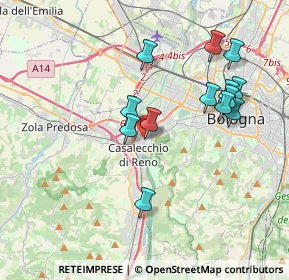 Mappa Via Giuseppe Garibaldi, 40033 Casalecchio di Reno BO, Italia (3.72538)