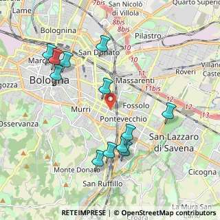Mappa Via Leandro Alberti, 40139 Bologna BO, Italia (2.15833)