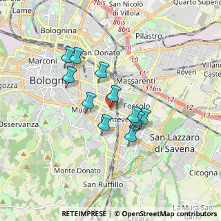 Mappa Via Leandro Alberti, 40139 Bologna BO, Italia (1.39364)