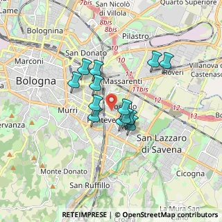 Mappa Vicolo Bianco, 40139 Bologna BO, Italia (1.27308)