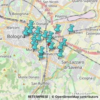 Mappa Vicolo Bianco, 40139 Bologna BO, Italia (1.438)